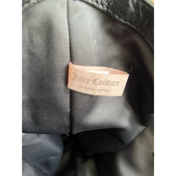 Juicy Couture Black Leather Shoulder Satchel Purse & Wristlet - Picture 8 of 16